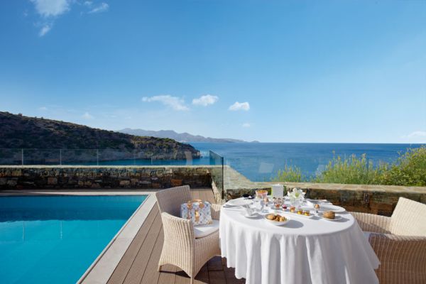 Summer Resien Crete Greece-outdoor pool Restaurant Design Railings-Daios Cove Luxury Resort