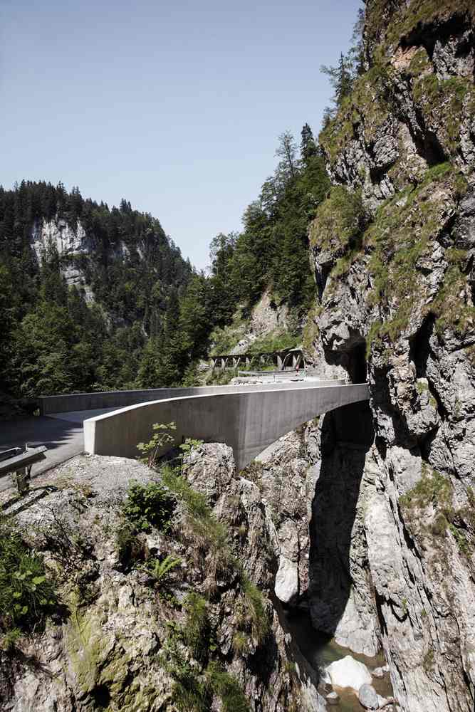 نفق جبال الألب النمسا schaufelschluchtbrücke بناء الطرق الجبال الخرسانة