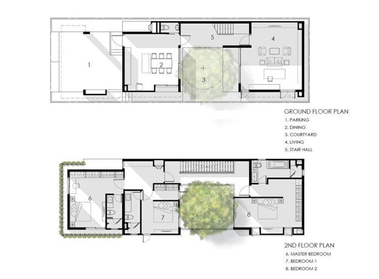 البيت الأخضر واجهة الطابق غرف خطة الطوابق