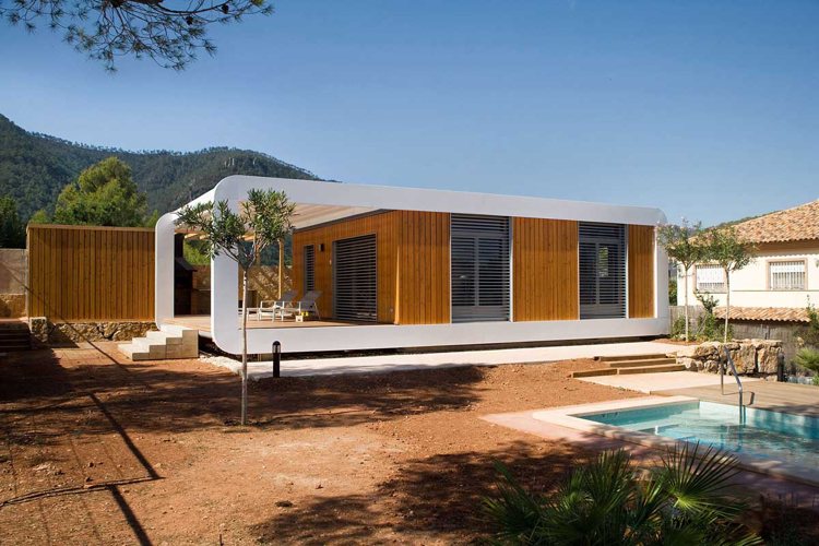 أنواع المنازل في المقارنة - منزل جاهز - خشب - مسبح - هندسة معمارية - مستدامة