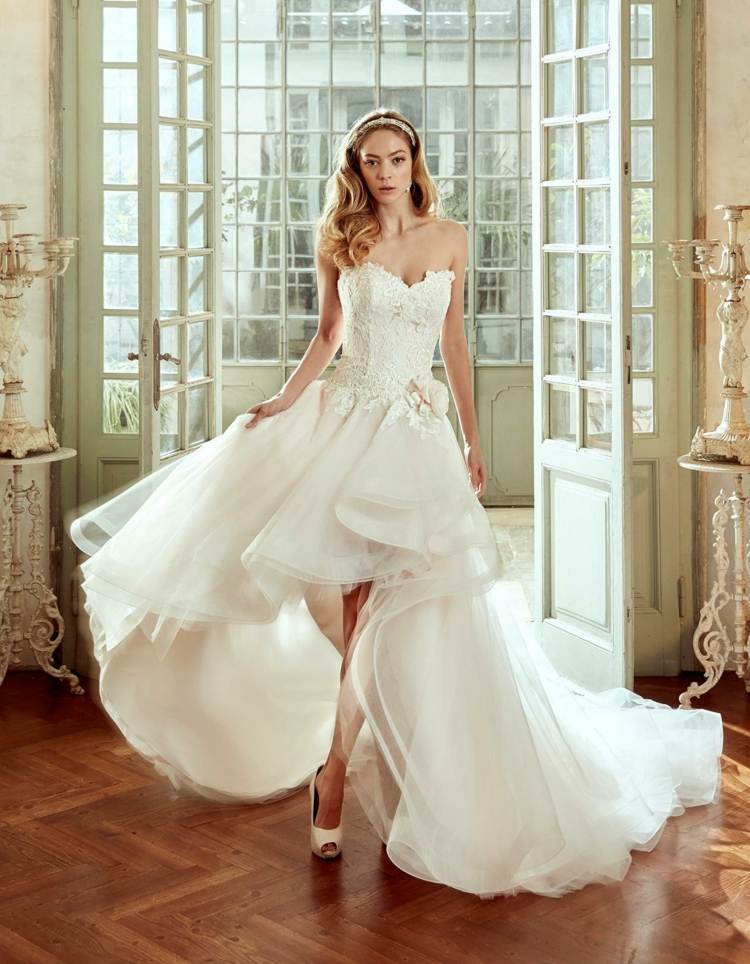 فستان زفاف البوري قبالة الكتفين اتجاهات الموضة الزفاف الأبيض - 001