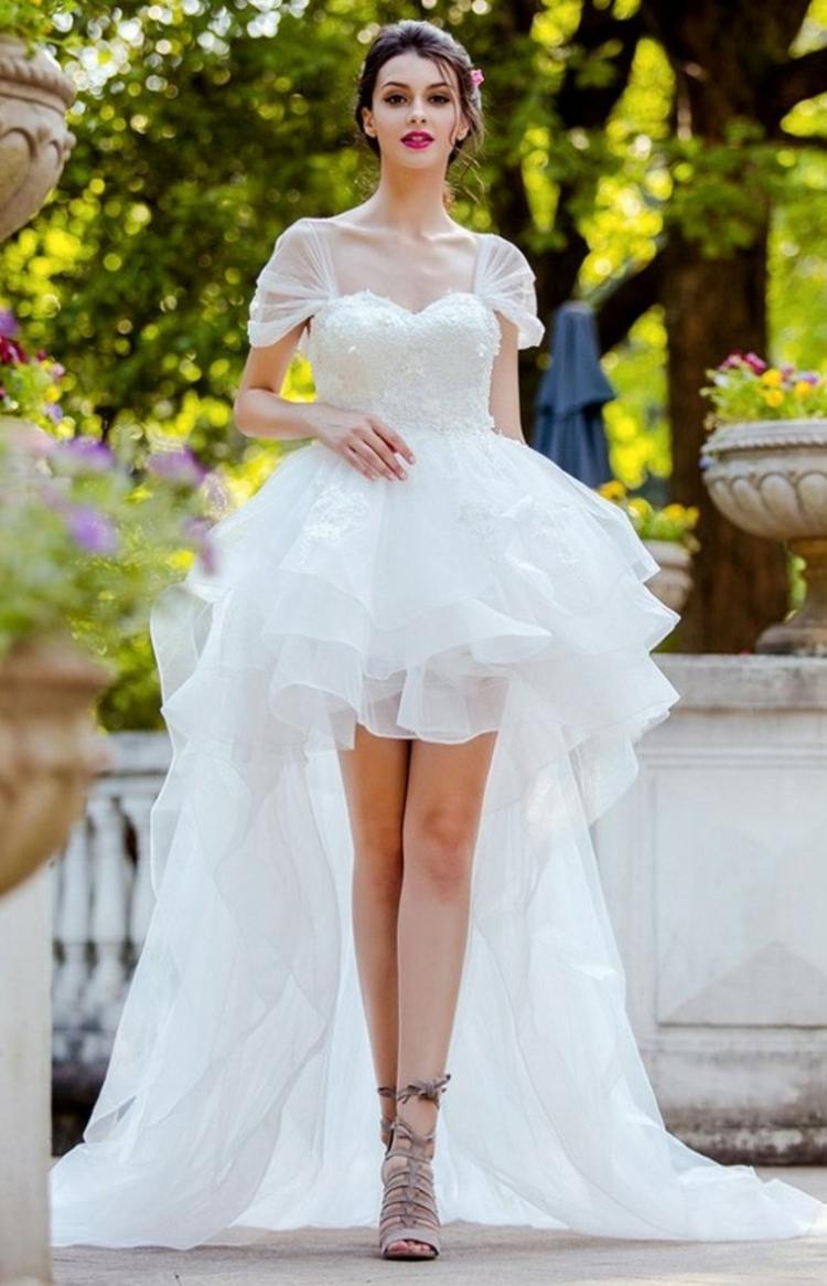 فستان زفاف بوري بأكمام قصيرة Trends-001