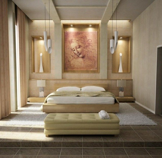 افكار-ديكور-غرف نوم-تصميم-حديث-ألوان-باستيل-ديكور-حائط