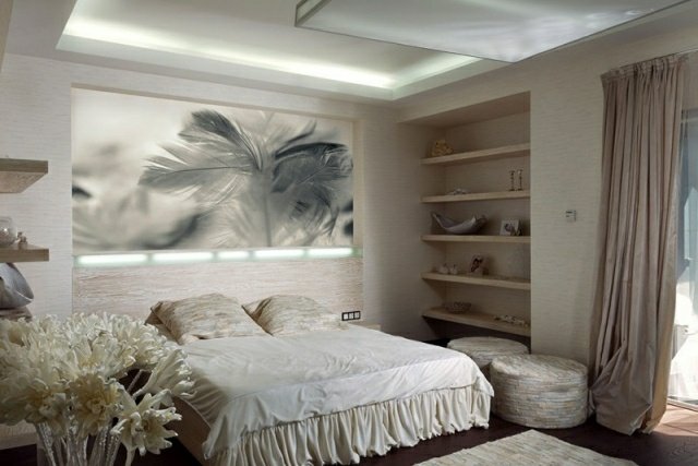 غرفه نوم-تصميم-حديث-فاتح-الوان-غير مباشر-اضاءة-حائط-ديكور-ينابيع
