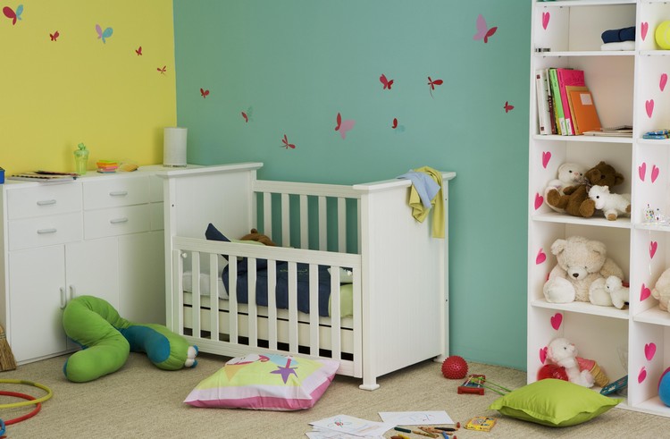 صائق الحائط غرفة الطفل غرفة الطفل الفراشات ركن الحائط