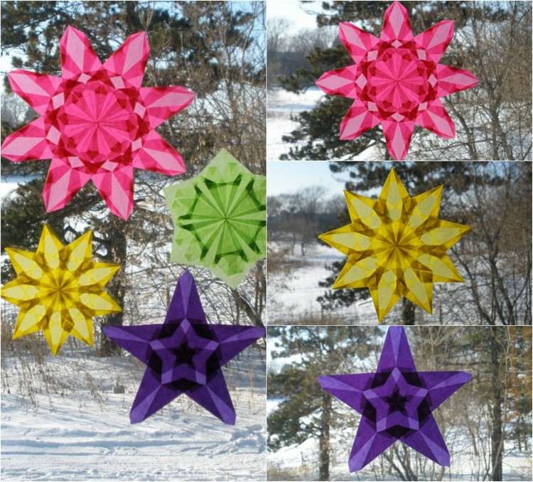 عيد الميلاد-زخرفة-نافذة-نجوم-العبث-الوردي-الأخضر-الأصفر-الأرجواني
