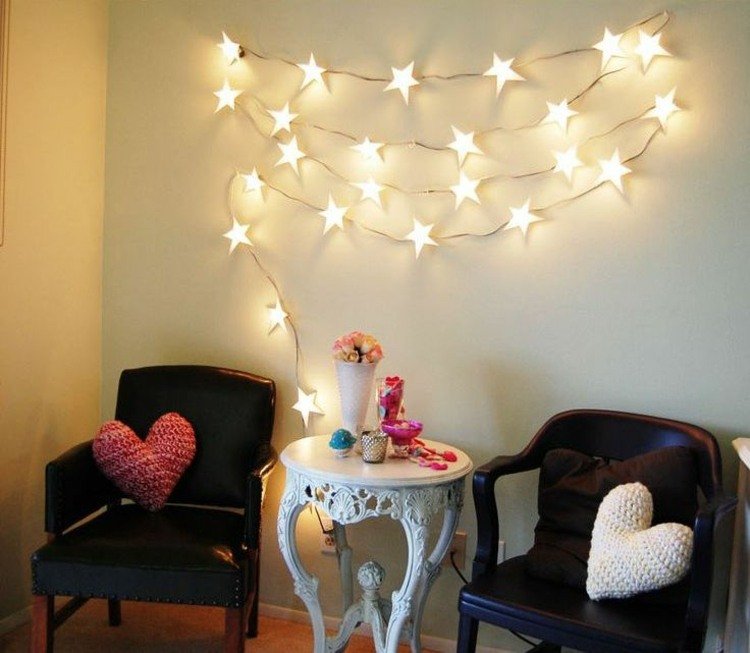 البونسيتة الإضاءة الجدار الديكور فكرة مصابيح ديي لعيد الميلاد