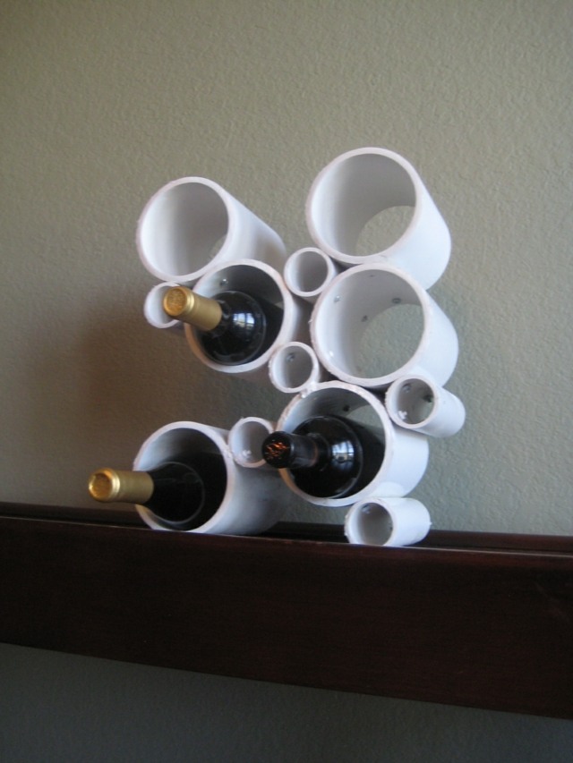 رف النبيذ التصميم الحديث الأبيض البلاستيكية ديي