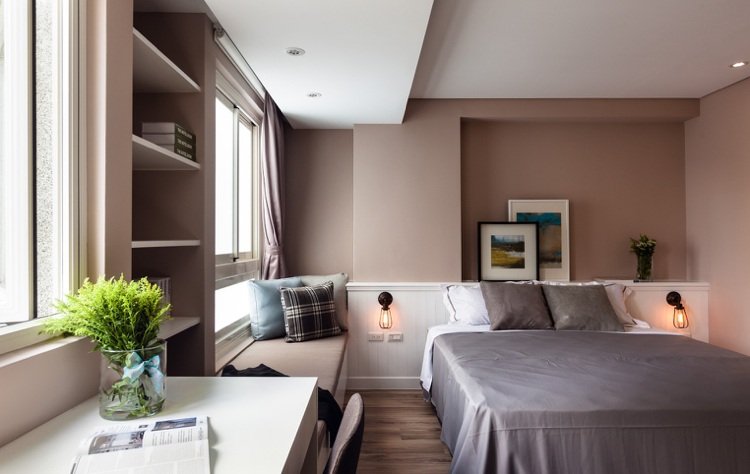 ما هي الألوان التي تتناسب مع البيج لغرفة النوم الحديثة؟