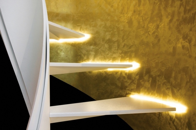 تصميم جدار الدرج الحلزوني تصميم فكرة الإضاءة veneziano السلالم