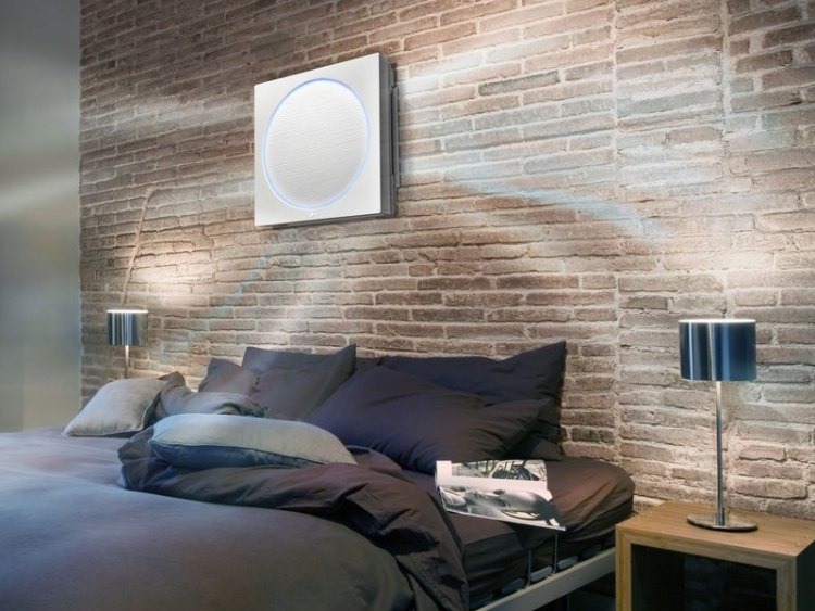 مكيف LG-Artcool-Stylist-Inverter-V مع إضاءة LED في المنزل