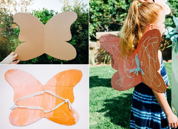 اصنع أجنحة الفراشة من الورق المقوى - الأطفال يرسمون الأجنحة بأنفسهم