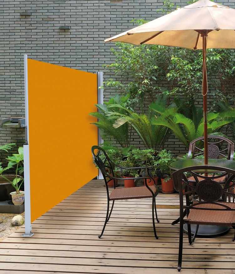 حماية الرياح للمظلة ذات الجانب البرتقالي من الشرفة - مظلة الحديقة - أثاث الحدائق - نباتات