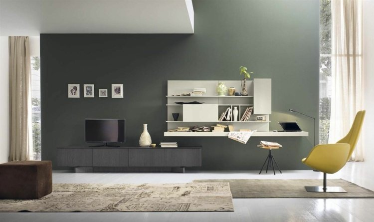 وحدة حائط-مكتب-alf-uno-yellow-chair-modern-lowboard-dark gray
