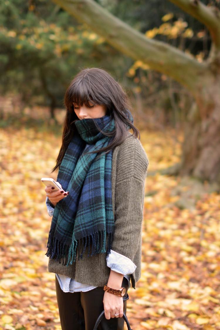 xxl-scarf-style-الخريف-مربعات-كبير-أخضر