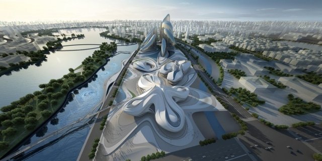 زها حديد مشاريع معمارية ثقافية دولية مركز فنون الصين تشانغشا ميكسيهو
