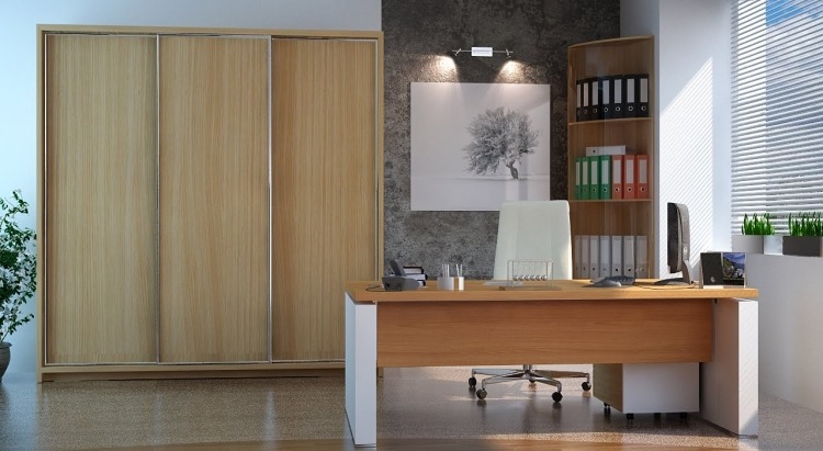 غرفة-تصميم-منزل-مكتب-أفكار-عصرية-مكتبية-أثاث-خشب