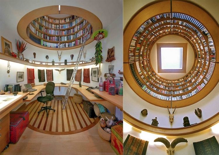 غرفة-تصميم-المنزل-مكتب-أفكار-مكتبة-مدير